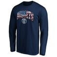 thumbnail image 2 of Men's Navy Denver Nuggets Banner Wave Long Sleeve T-Shirt, 2 of 3