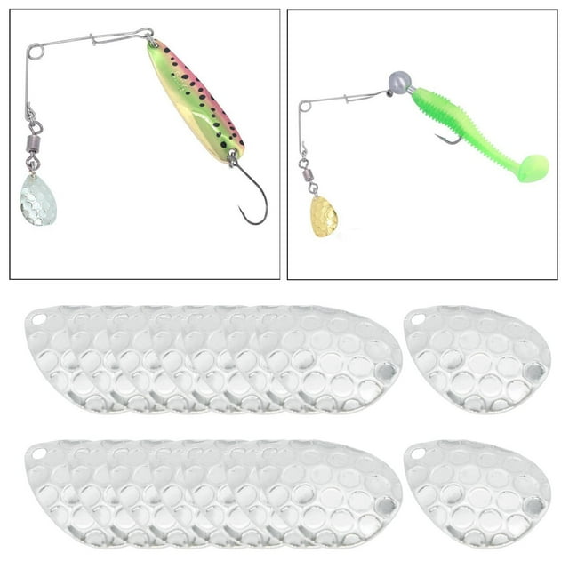 20 Pack Metal Fishing Spoon DIY for Hard Making Accessories E