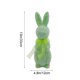 thumbnail image 3 of Decoración de conejo de Pascua de pie Figurita de espuma 13 pulgadas – lazo brillante, rosa verde morado azul naranja amarillo – jardín de la casa y patio regalo de Pascua, 3 of 6