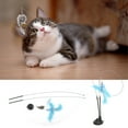 thumbnail image 3 of Cat Feather Toys, Interactive Removable Steel Wire Feather Cat Toys with Suction Cup, Interchangeable Cat Wand Refills Replacement with Mouse, Flying Fish,, 3 of 8