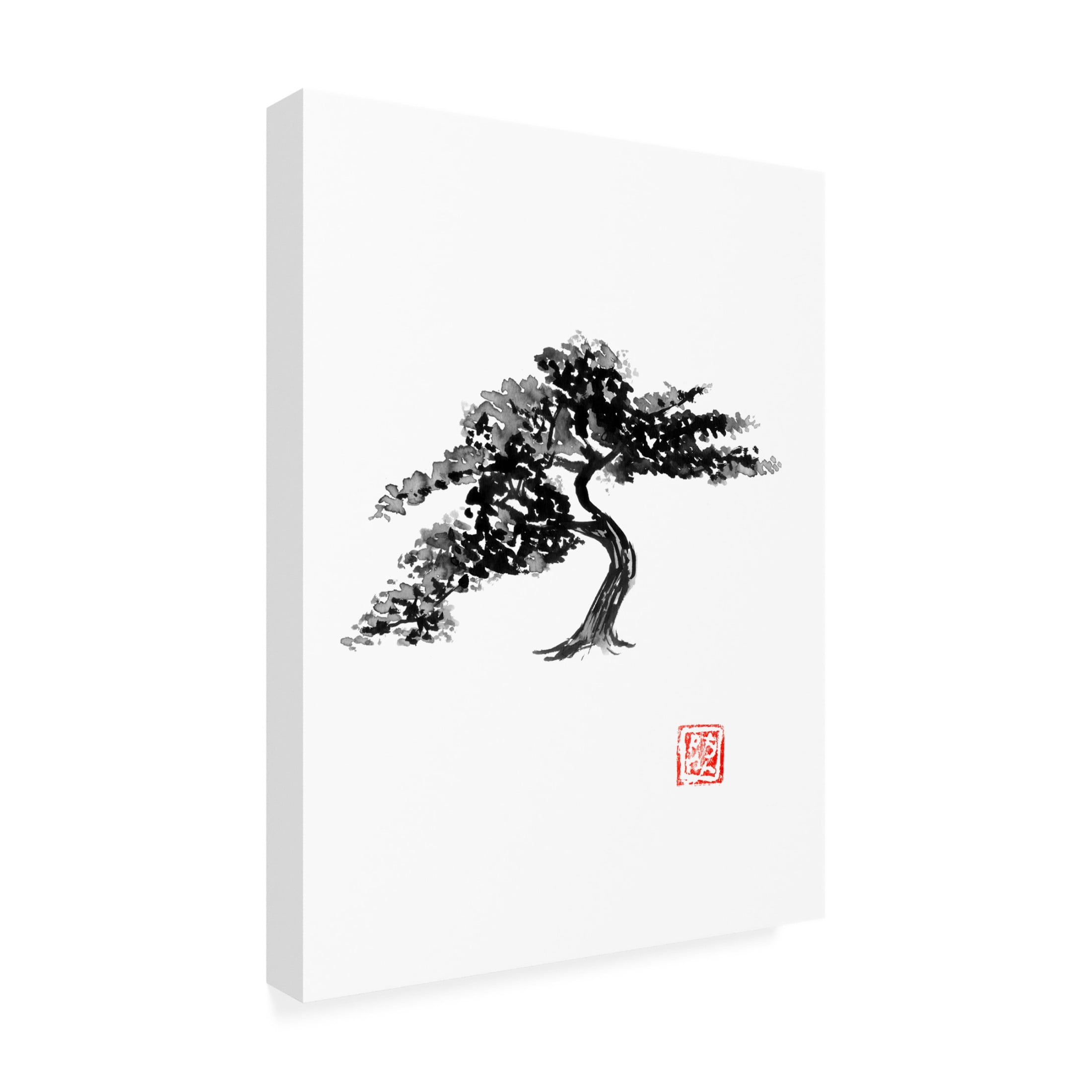 Canvas Wall Art - Pechane 'Bonsai' Wall Art for Living Room, Bedroom, or Office Décor by Trademark Fine Art - 18 x 24 Inches