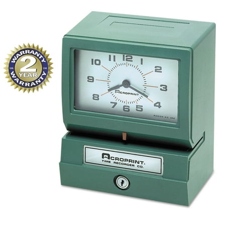 Acroprint 150 Time Clock (Acroprint Model 150 Analog Automatic Print Time Clock with Month/Date/0-23 Hours/Minutes)