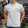 thumbnail image 4 of Fanxing Mens T Shirts Clearance White Slim Fit T-Shirts L, 4 of 5