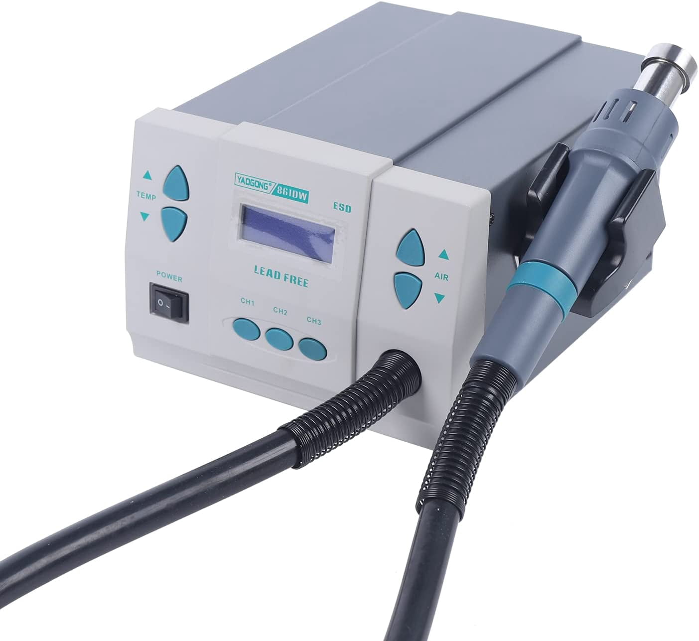CNCEST 1000W 861DW Digital Heat Gun Air Rework Station Soldering Heat Gun 110V