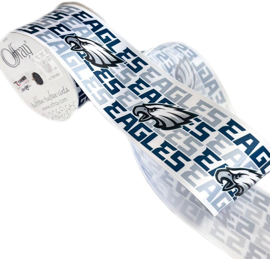 Eagles Printed Ribbon 2.5"-Inch Width, 15 Foot Spool