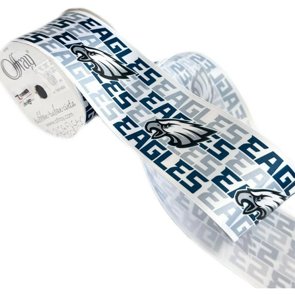 Eagles Printed Ribbon 2.5"-Inch Width, 3 Feet - 1 Yard