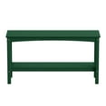 thumbnail image 3 of WestinTrends 55" Outdoor Patio HDPE Adirondack 2-Tier Shelf Console Table, Dark Green, 3 of 16