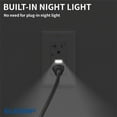 thumbnail image 3 of GFCI Outlet w/Nightlight, 15 Amp Self-Test GFI Electrical Outlet, Thinner Design, Tamper Resistant GFCI Receptacle, Ground Fault Receptacle w/Screw Wall Plate, UL Listed, White, 3 of 7