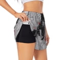 thumbnail image 3 of Lsque Abstract Geometric Hummingbird Printed Women's Running Shorts with Liner Pockets,Elastic Quick Dry Workout Athletic Gym Yoga Shorts,Womens High Waist Shorts-XX-Large, 3 of 9