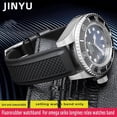 thumbnail image 2 of Correa de reloj Viton para Longines Omega RoX Seiko Sharkey MM300 Correa de reloj de caucho fluorado tipo gofre Pulsera de silicona resistente al agua 20 22 mm, 2 of 5