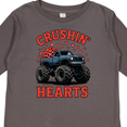 thumbnail image 4 of Inktastic Crushin' Hearts Monster Truck Valentine Boys or Girls Long Sleeve Toddler T-Shirt, 4 of 5