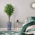 thumbnail image 5 of Artificial Tree in Modern Pattern Planter, Fake Ficus Silk Tree for Indoor and Outdoor Home Decoration - 75" Overall Tall (Plant Pot Plus Tree), 5 of 5