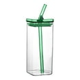 thumbnail image 2 of 400ML Heat-Resistant Glass Cup with Lid & Straw, Multifunctional Cold Drink/Juice/Milk/Coffee Cup for Daily Use, 2 of 8