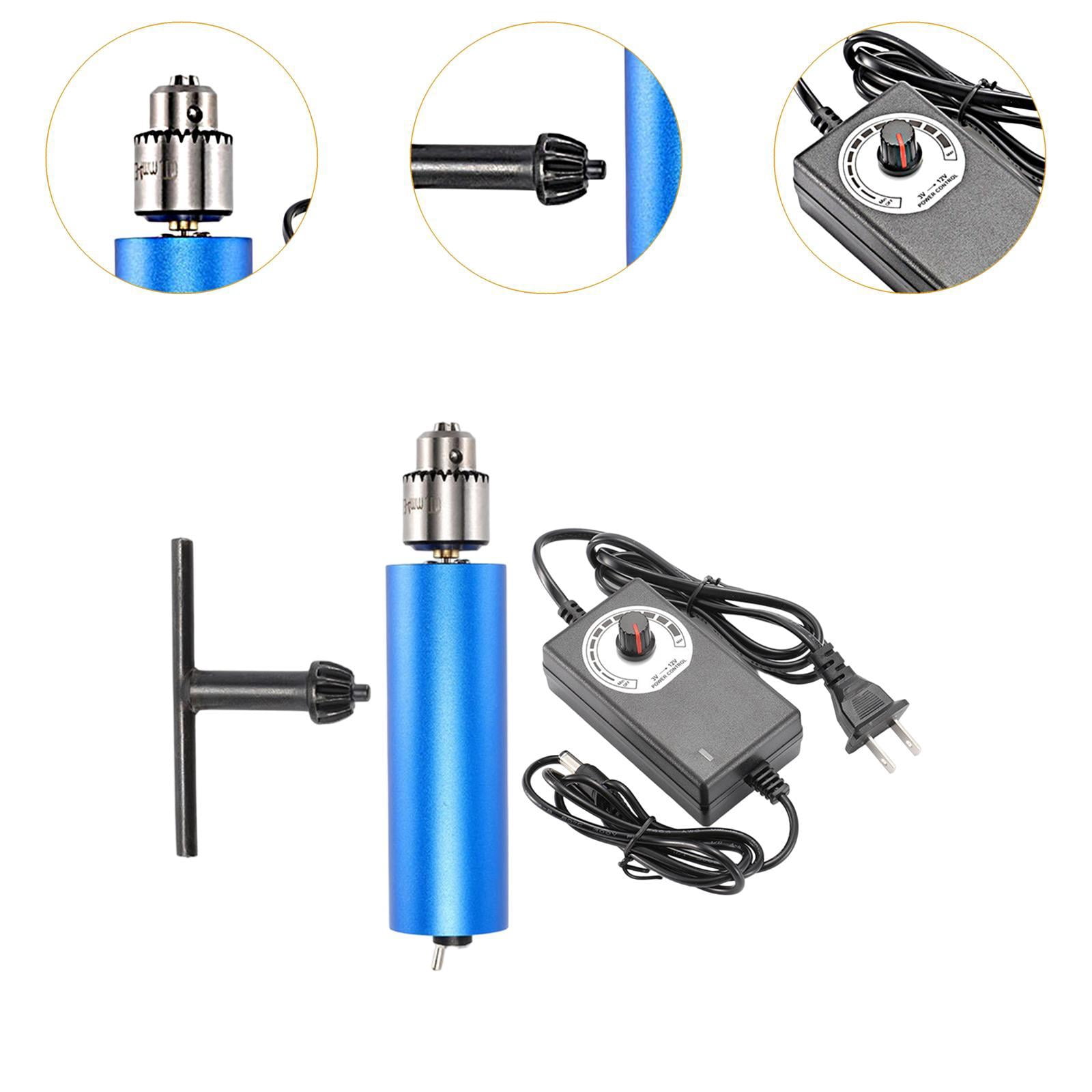 QccHieUs Small Electric Drill Handheld Drill Speed Adjustable Strong Carving Engraver Pen Type A