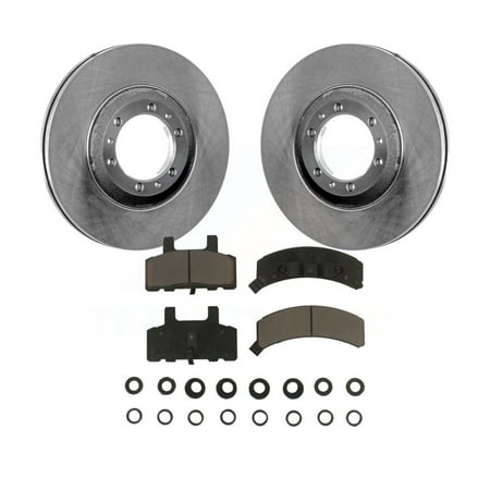 CMX Front Disc Brake Rotors and Ceramic Pads Kit for Car Cadillac DeVille Fleetwood 60 Special Commercial Chassis K8C-100252