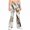 Gray, variant on Grblisyd Girls Flare Leg Uniform Pants High Waist Fashion Camo Maple Leaf Print Bell Bottoms With Button and Pockets