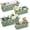 Green, variant on 4 Pcs Green Macrame Storage Basket for Shelves 13 in 11 in Boho Storage Basket Hand Woven Boxes with Wood Handles Beads Decorative Countertop Toilet Tank Cabinet Organizer for Home Room Decor