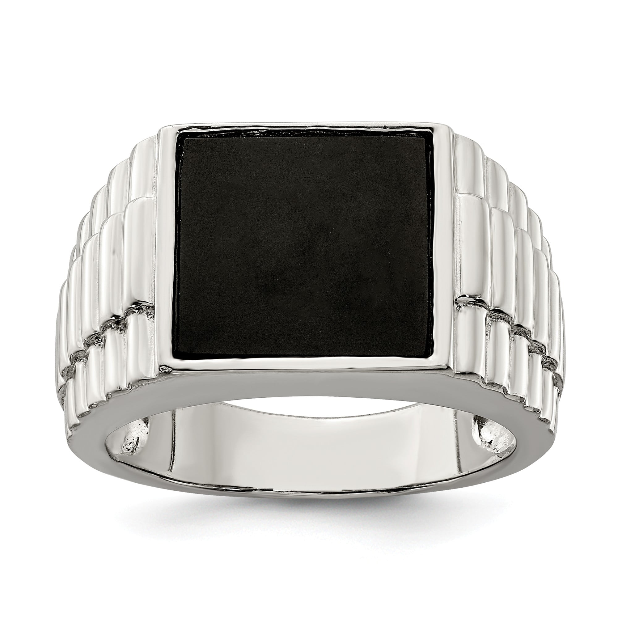 Bonyak Jewelry Sterling Silver Men S Onyx Ring Size 11 Walmart Com Walmart Com