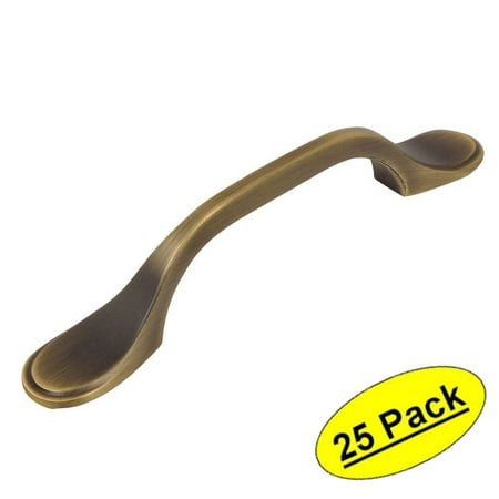 Cosmas 9533BAB Brushed Antique Brass Cabinet Hardware Footed Handle Pull - 3