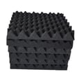 thumbnail image 1 of Conjunto de 6 paneles de absorción acústica, dimensiones 12" x 12" x 1,5", control de sonido para espacios, 1 of 9