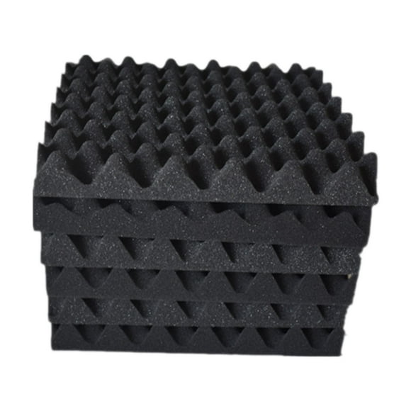 Paneles acústicos insonorizados, 6 piezas, 12x12x1,5 pulgadas, acolchado insonorizado, caja de huevos, espuma, amortiguación de ruido para música
