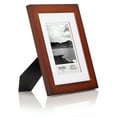 thumbnail image 4 of Gallery Solutions 8"x10" Matted Picture Frame, Rectangular Tabletop for 5"x7" Pictures -Walnut, 4 of 12