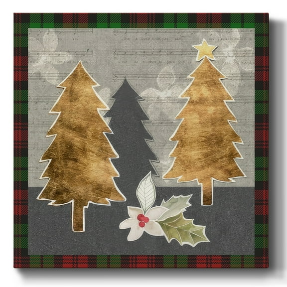 Collaged Christmas Collection E- Gallery Wrapped Canvas