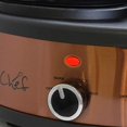 thumbnail image 3 of MegaChef 1.5 qt Triple Slow Cooker & Buffet Server with 3 Ceramic Cooking Pots - Brushed Copper & Black, 3 of 5