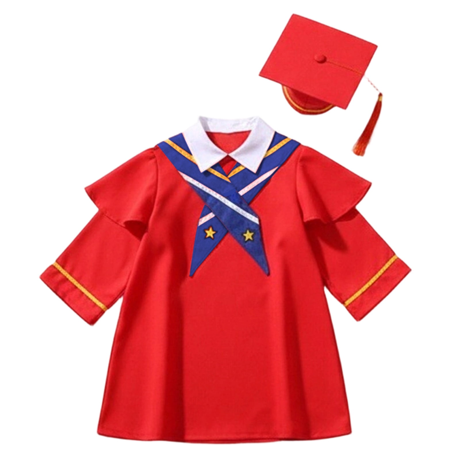 Staki Preschool Kindergarten Graduation Cap Gown Set for Kids With
