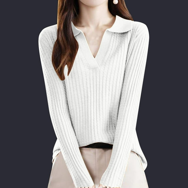 Suéteres de cachemira Wancir para mujer, jersey de lana merino 100 %, manga larga, cuello en V, jersey de punto ligero