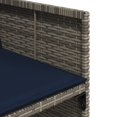 thumbnail image 3 of vidaXL 11 Piece Garden Dining Set with Cushions Grey Poly Rattan, 3 of 5