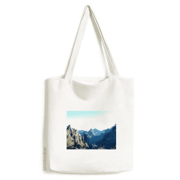 Mountain Peaks Art Deco Fashion Tote Canvas Bag Shopping Satchel Casual Handbag