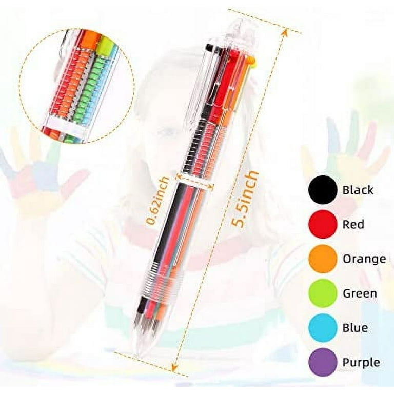 6pcs New Study Pen Ballpoint Pen Stationery Multi Color Hot 6 Color Fashion  Pens