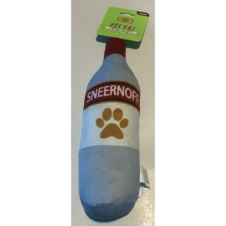 Sneernoff Bottle Plush Pet Toy Squeaker For Furry Friends