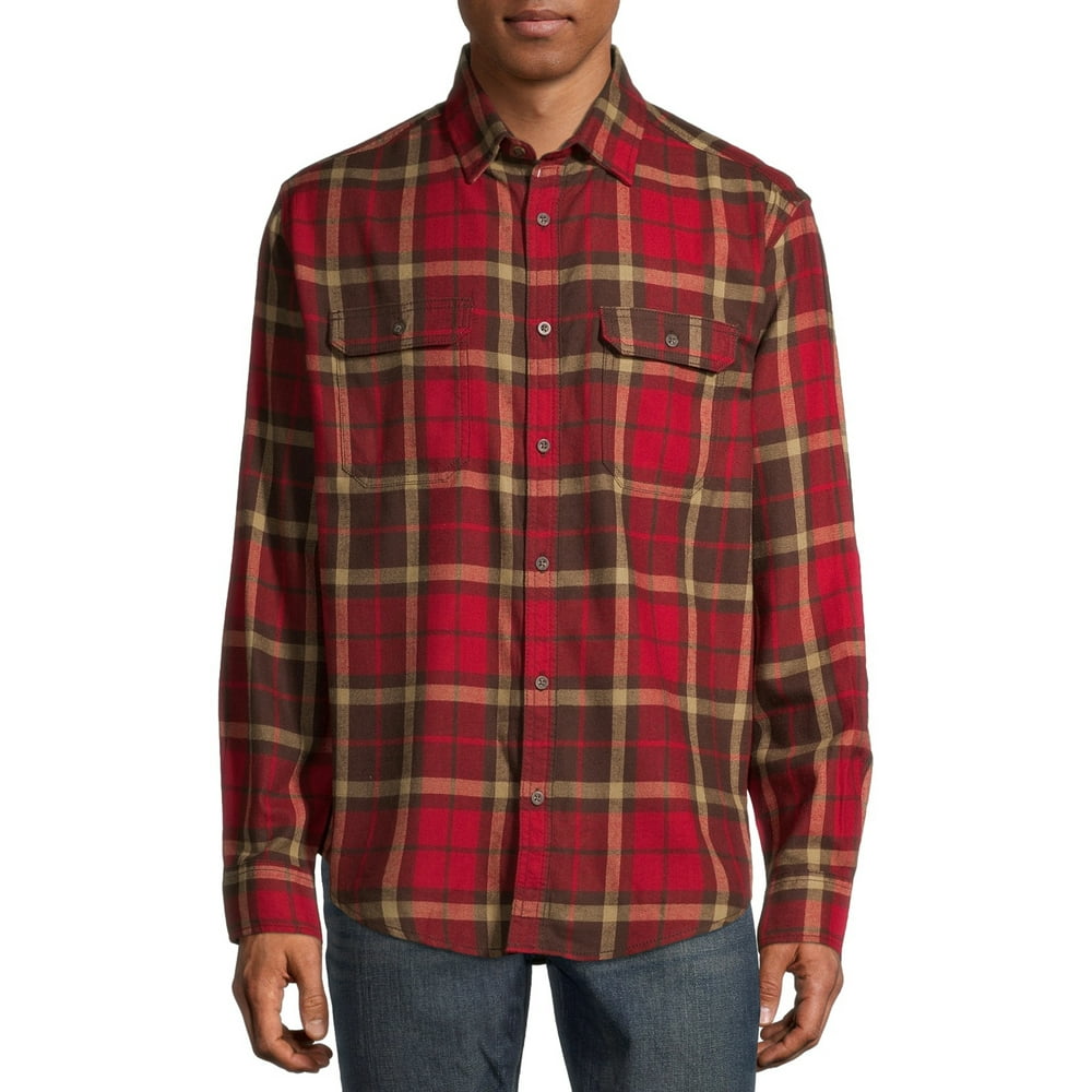 Men's and Big Men's Super Soft Flannel Shirt, up to