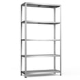 thumbnail image 1 of Costway 5-Tier Metal Shelving Unit Adjustable Heavy-Duty Utility Storage Rack Silver, 1 of 9