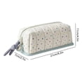 thumbnail image 3 of ZhangC Cream Polka Dot Pencil Case, Large Capacity Soft Quilted Storage Pouch, Multi-purpose Stationery Makeup Bag for Office, Home and Travel (2.7x8.2x4.3 Inch), 3 of 6