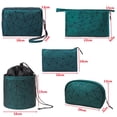 thumbnail image 2 of Bolsa de cuero PU impermeable para cosméticos, organizador de maquillaje, neceser de viaje, estuche de almacenamiento para cosméticos y maquillaje, 2022 Fivean unisex, 2 of 2