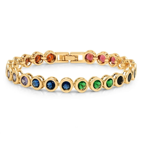 Ladies Brass Tennis Bracelet
