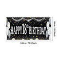 thumbnail image 3 of Black and White Themed 18th Birthday Backdrop Banner with Balloon Star Elements Party Decoration for Photography Props Birthday Party Decor Background Supplies, 3 of 8