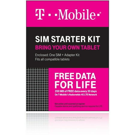 T-Mobile Tablet nano SIM card with Adapter Activation