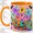 Orange, variant on Colorful Ghost Pail Accent Mug, 11oz Ceramic Coffee Cup for Halloween