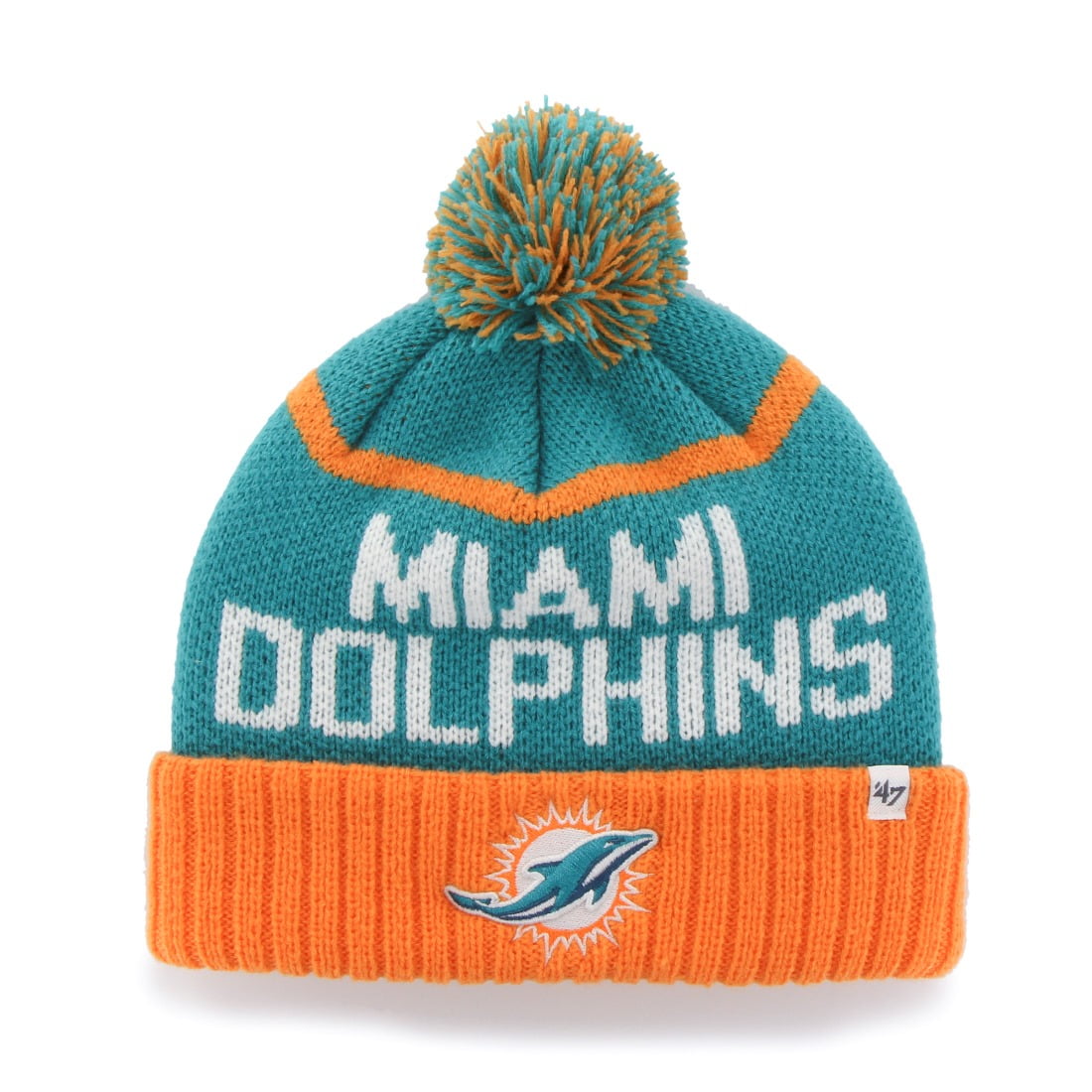 Miami Dolphins 47 Brand NFL "Linesman" Cuffed Knit Hat by 47 Brand