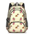 thumbnail image 2 of Saint Bernard and Roses Backpack for School, Cute School Bag with Adjustable Shoulder Straps and Padded Back, 16.9"x12.6"x5.9", 2 of 5