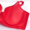 thumbnail image 4 of ATOYSOY Women's Everyday Bra Breathable Push Up Underwear Underwire Smoothing Comfort Bra Thin Lightweight Red XXL, 4 of 9