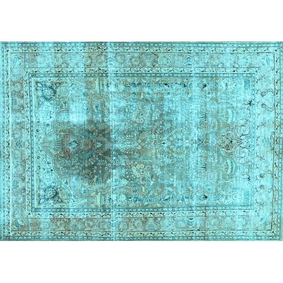 Ahgly Company Indoor Rectangle Persian Light Blue Traditional Area Rugs, 2' x 3'