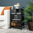 thumbnail image 5 of Mind Reader Cart with Drawers, Multipurpose Office Organizer, Utility Cart, Rolling Storage, Metal, Black, 5 of 7