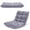 Grey, variant on Floor chair, video game chair with backrest, 14 adjustable positions, alloy steel frame, adult beanbag chair (silver gray)