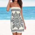 thumbnail image 2 of Cyber&Monday Deals Beach Dresses for Women Casual Summer, Tube Top Dresses for Women's Summer Sexy Floral Printed Strapless Bohemian Mini Dress Beach Cover Up, 2 of 6