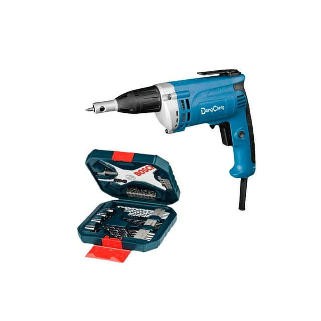Atornillador Industrial para Tablaroca DongCheng 1/4' 710W DPL6 + Juego X-Line de Puntas y Brocas Bosch 34 Piezas